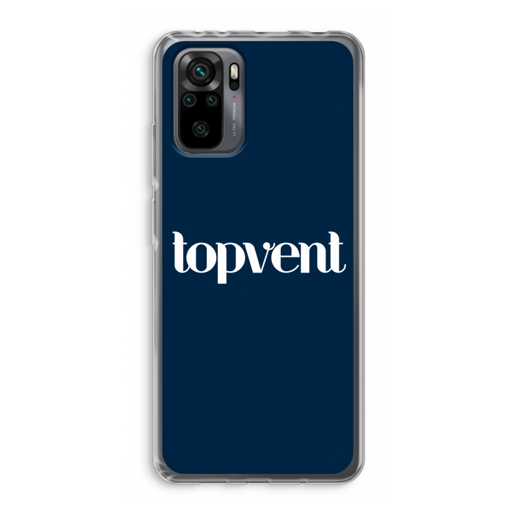 Topvent Navy: Xiaomi Redmi Note 10 Pro Transparant Hoesje