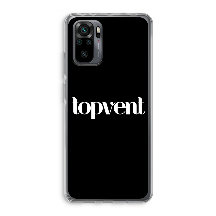 Topvent Zwart: Xiaomi Redmi Note 10 Pro Transparant Hoesje
