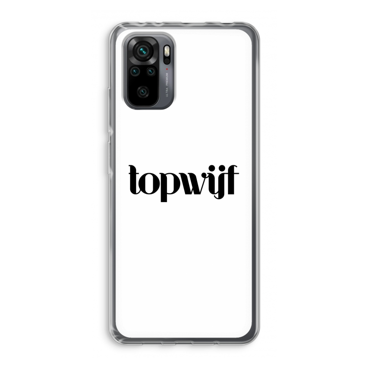 Topwijf Wit: Xiaomi Redmi Note 10 Pro Transparant Hoesje