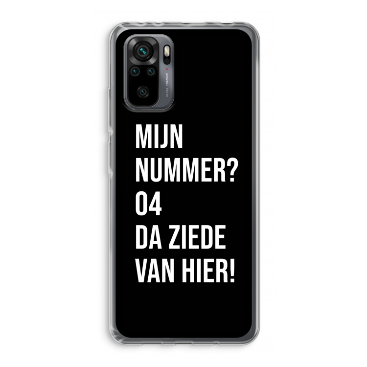 Da ziede van hier - Zwart: Xiaomi Redmi Note 10 Pro Transparant Hoesje