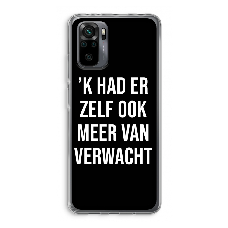 Meer verwacht - Zwart: Xiaomi Redmi Note 10 Pro Transparant Hoesje