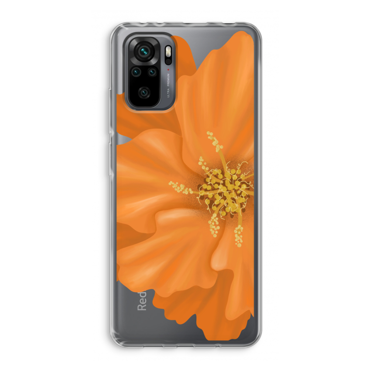 Orange Ellila flower: Xiaomi Redmi Note 10 Pro Transparant Hoesje