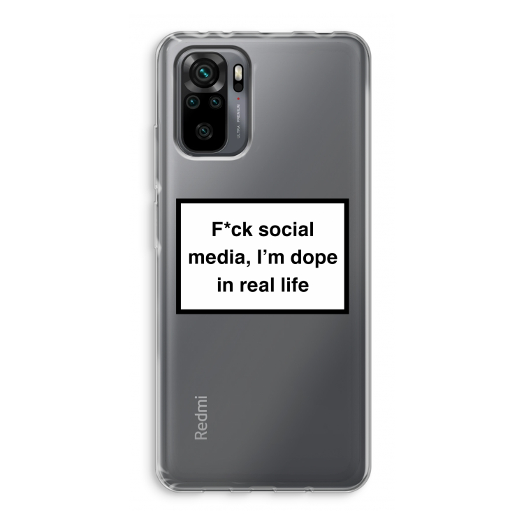 I'm dope: Xiaomi Redmi Note 10 Pro Transparant Hoesje
