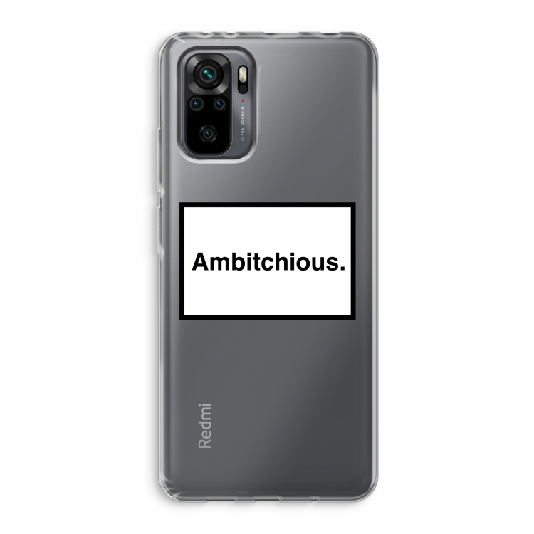 Ambitchious: Xiaomi Redmi Note 10 Pro Transparant Hoesje