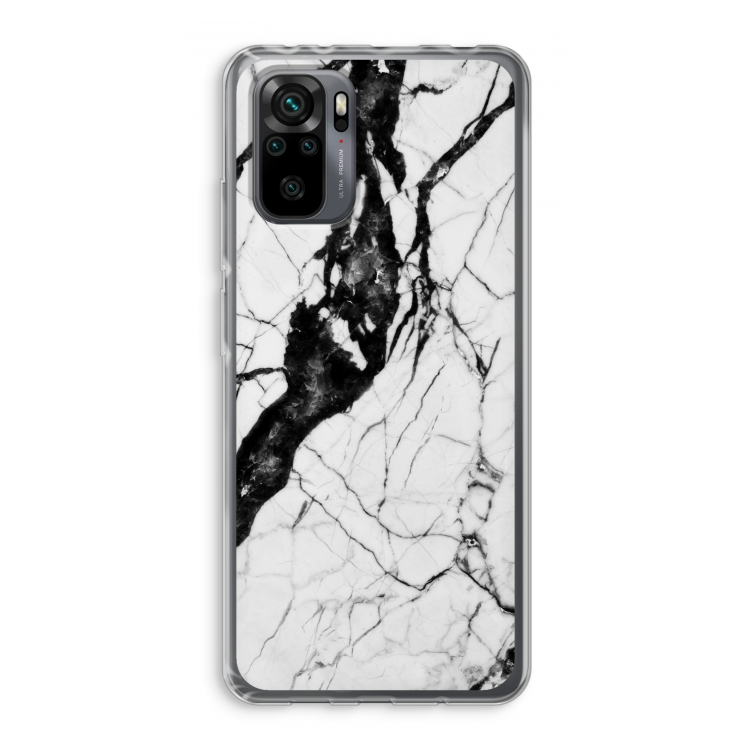 Witte marmer 2: Xiaomi Redmi Note 10 Pro Transparant Hoesje