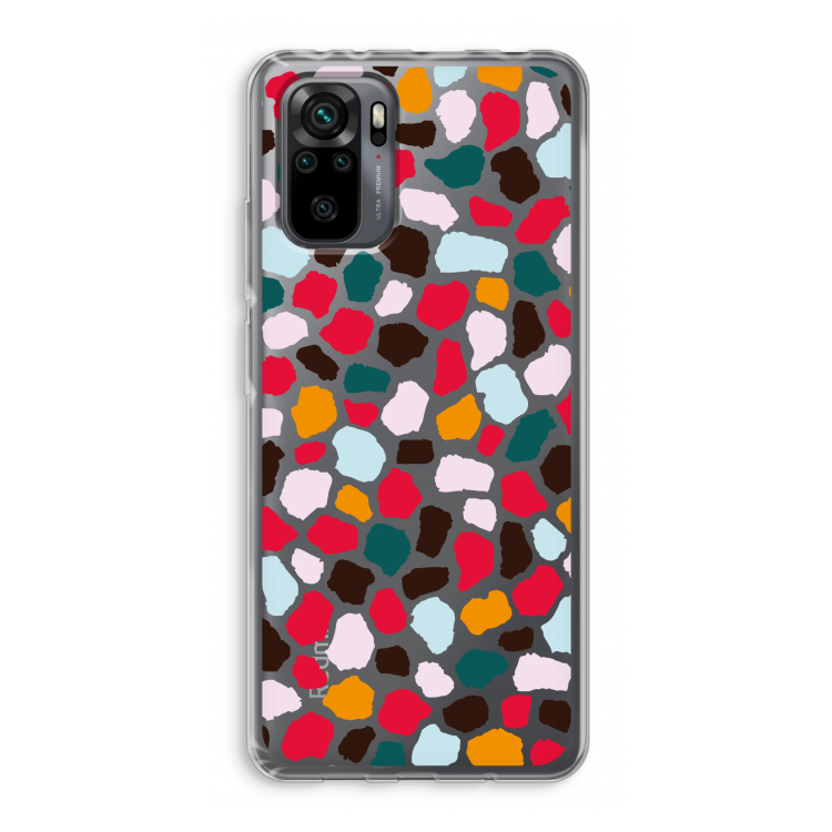 Colored Giraffe: Xiaomi Redmi Note 10 Pro Transparant Hoesje