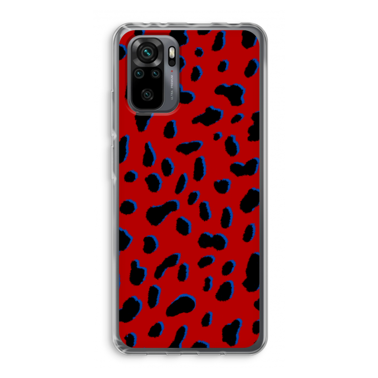 Red Leopard: Xiaomi Redmi Note 10 Pro Transparant Hoesje