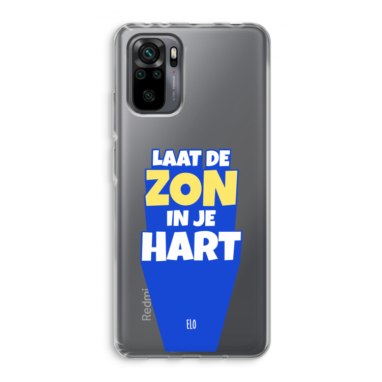 Laat de zon in je hart: Xiaomi Redmi Note 10 Pro Transparant Hoesje