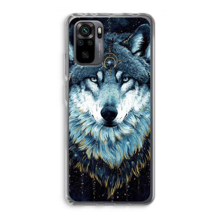 Darkness Wolf: Xiaomi Redmi Note 10 Pro Transparant Hoesje