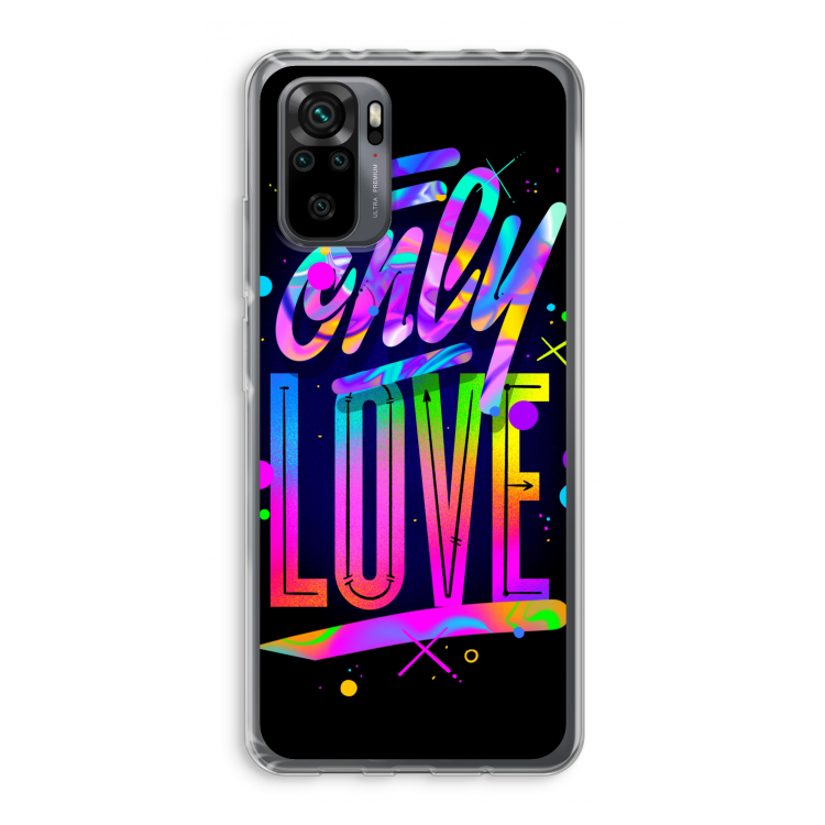 Only Love: Xiaomi Redmi Note 10 Pro Transparant Hoesje