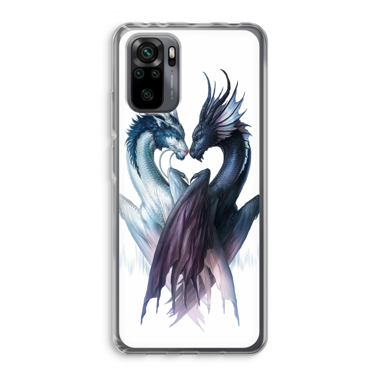 Yin Yang Dragons: Xiaomi Redmi Note 10 Pro Transparant Hoesje