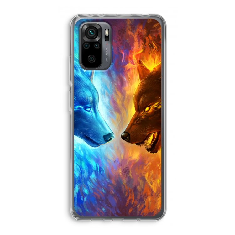 Fire & Ice: Xiaomi Redmi Note 10 Pro Transparant Hoesje