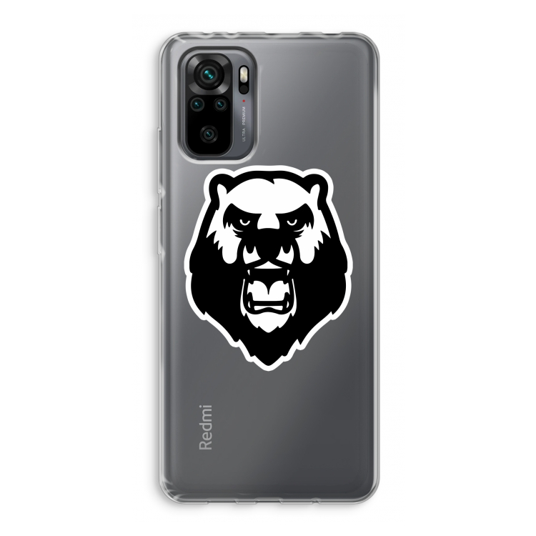 Angry Bear (white): Xiaomi Redmi Note 10 Pro Transparant Hoesje