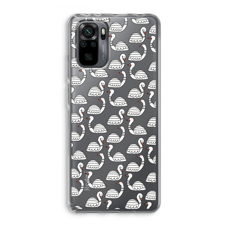 Zwanen: Xiaomi Redmi Note 10 Pro Transparant Hoesje