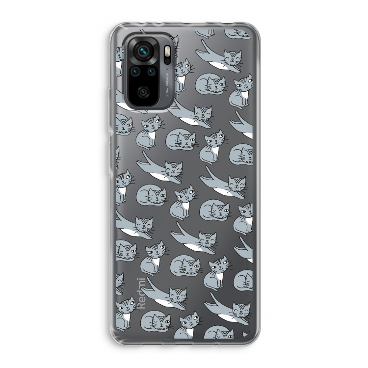 Poezen: Xiaomi Redmi Note 10 Pro Transparant Hoesje