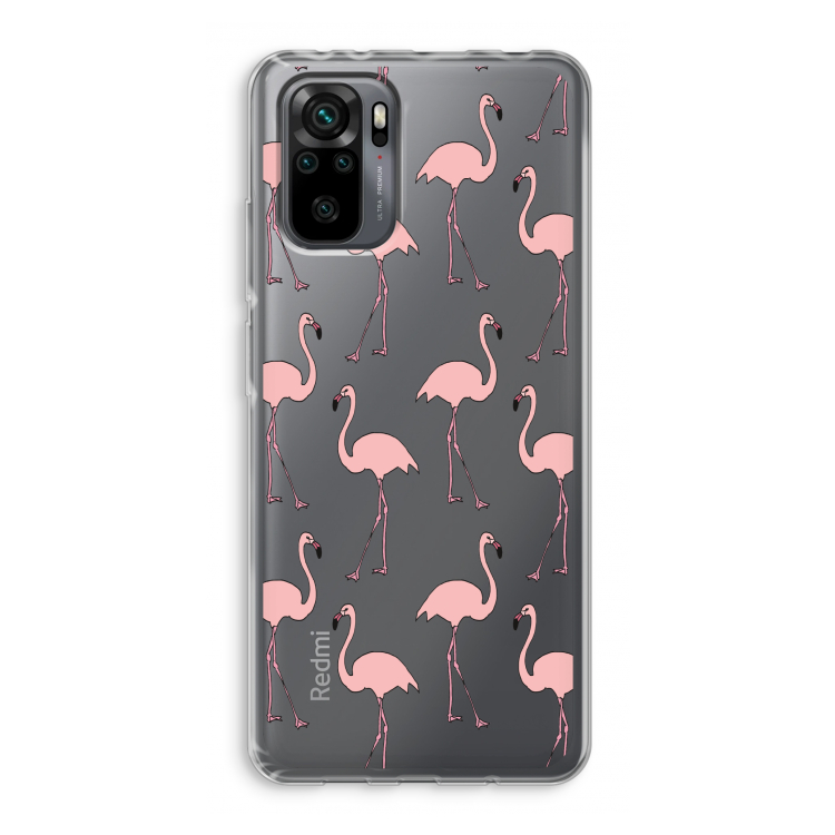 Anything Flamingoes: Xiaomi Redmi Note 10 Pro Transparant Hoesje