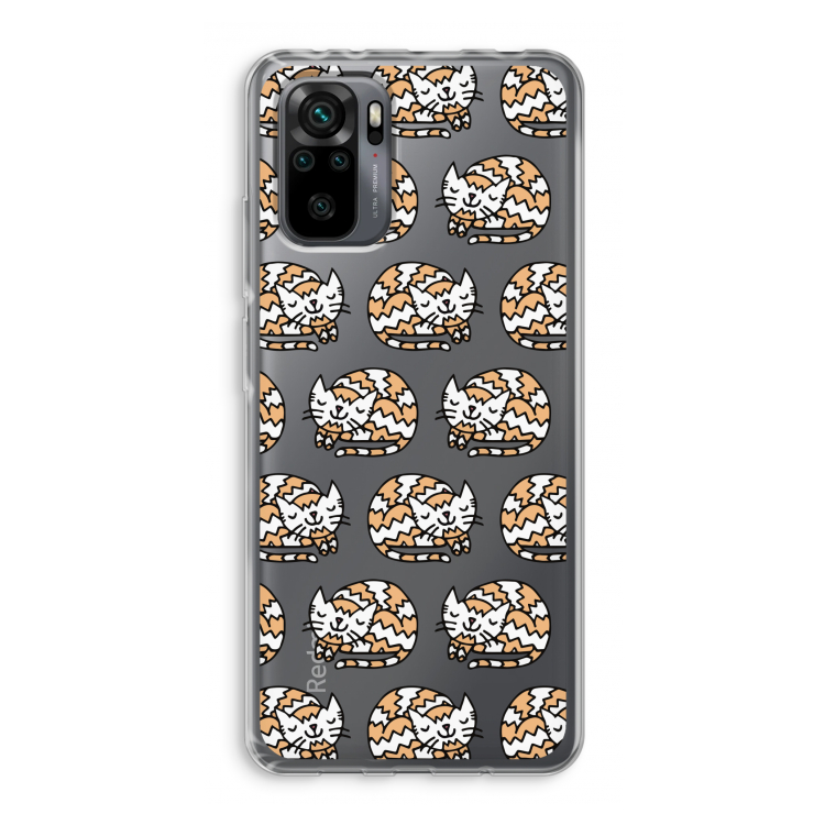 Slapende poes: Xiaomi Redmi Note 10 Pro Transparant Hoesje