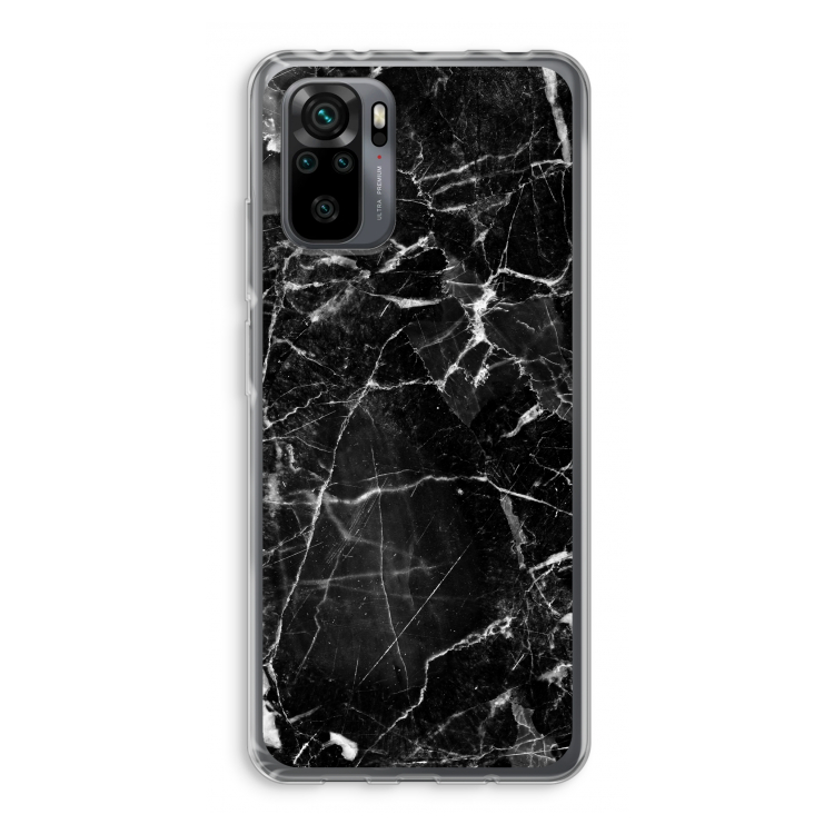Zwart Marmer 2: Xiaomi Redmi Note 10 Pro Transparant Hoesje