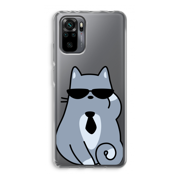 Cool cat: Xiaomi Redmi Note 10 Pro Transparant Hoesje