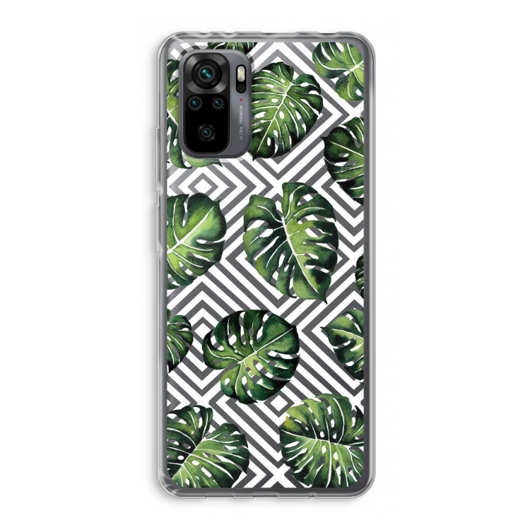 Geometrische jungle: Xiaomi Redmi Note 10 Pro Transparant Hoesje