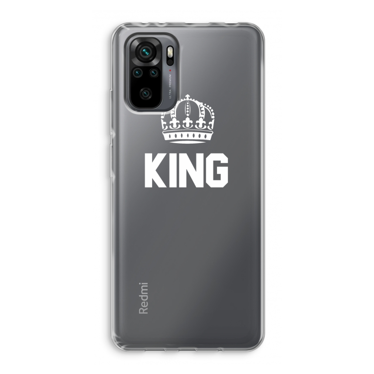 King zwart: Xiaomi Redmi Note 10 Pro Transparant Hoesje