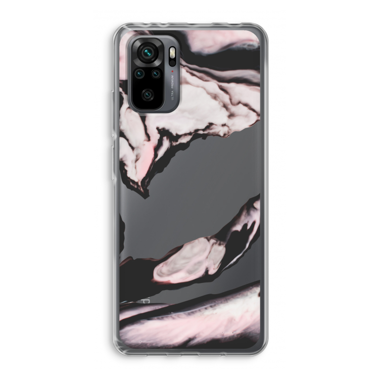 Roze stroom: Xiaomi Redmi Note 10 Pro Transparant Hoesje