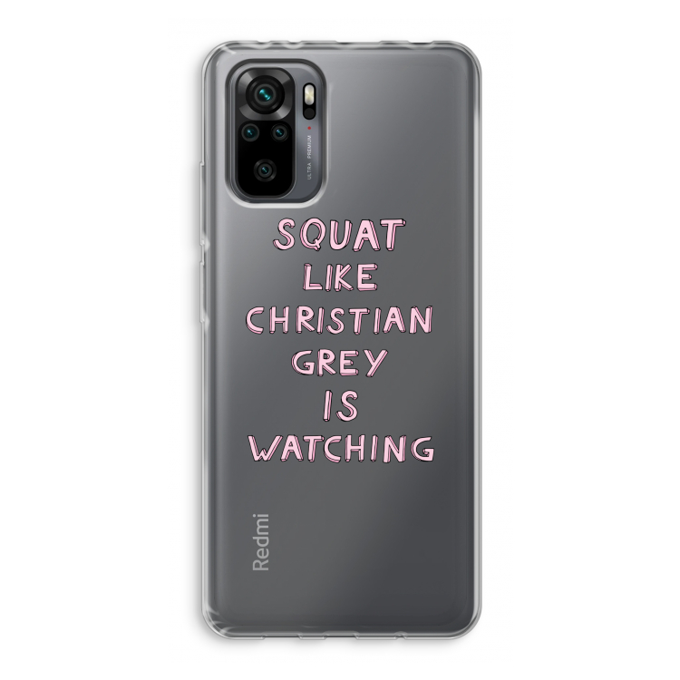 Christian Grey: Xiaomi Redmi Note 10 Pro Transparant Hoesje