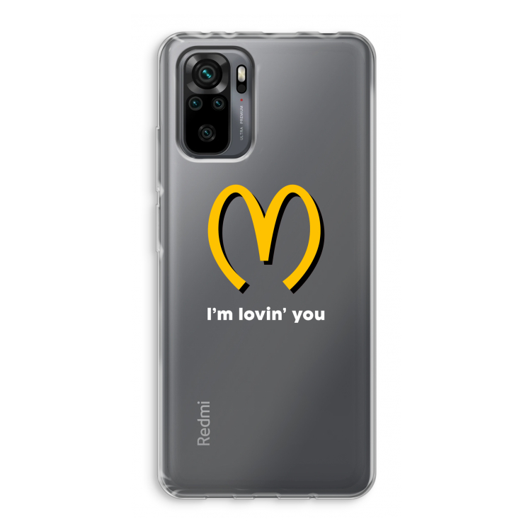 I'm lovin' you: Xiaomi Redmi Note 10 Pro Transparant Hoesje