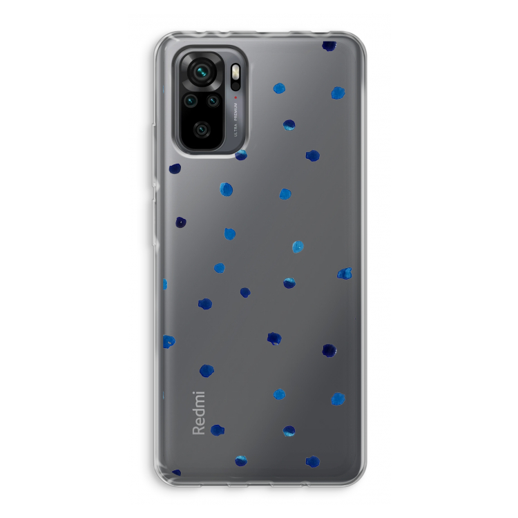 Blauwe stippen: Xiaomi Redmi Note 10 Pro Transparant Hoesje