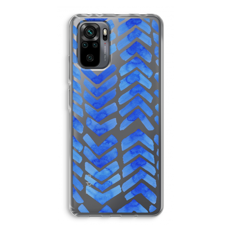 Blauwe pijlen: Xiaomi Redmi Note 10 Pro Transparant Hoesje