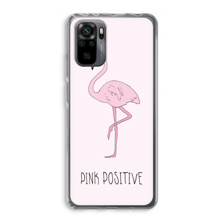 Pink positive: Xiaomi Redmi Note 10 Pro Transparant Hoesje