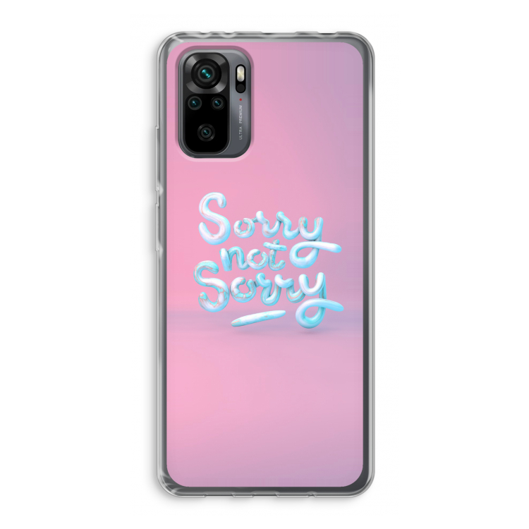 Sorry not sorry: Xiaomi Redmi Note 10 Pro Transparant Hoesje