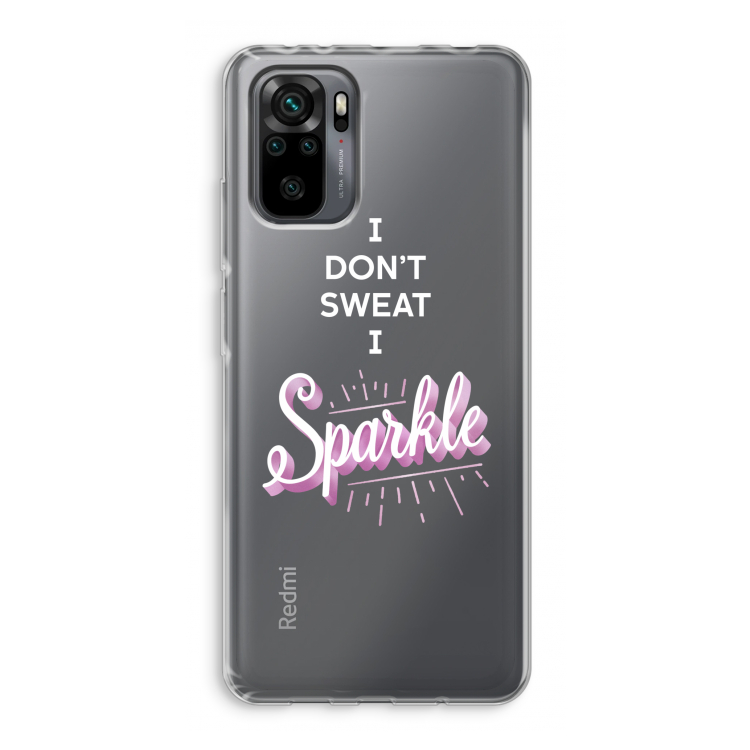 Sparkle quote: Xiaomi Redmi Note 10 Pro Transparant Hoesje