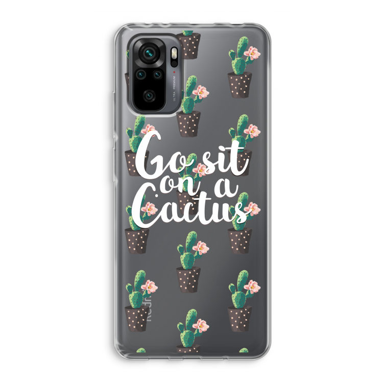 Cactus quote: Xiaomi Redmi Note 10 Pro Transparant Hoesje