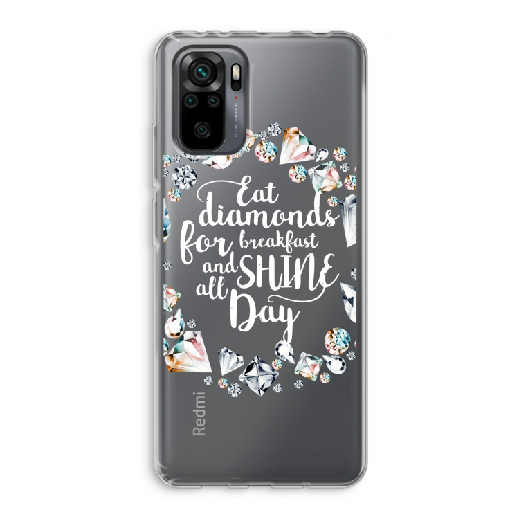 Diamonds: Xiaomi Redmi Note 10 Pro Transparant Hoesje