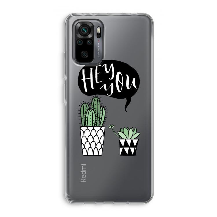 Hey you cactus: Xiaomi Redmi Note 10 Pro Transparant Hoesje