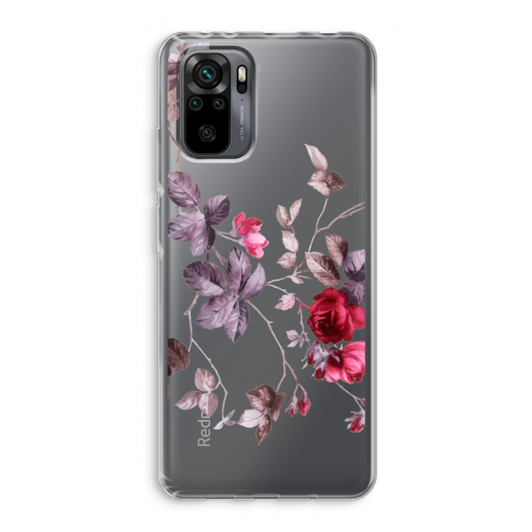 Mooie bloemen: Xiaomi Redmi Note 10 Pro Transparant Hoesje