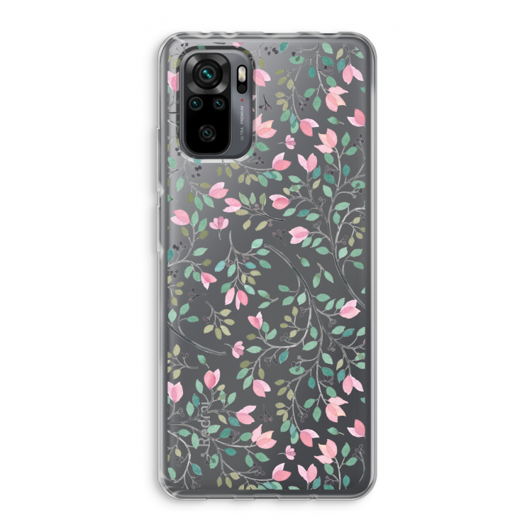 Sierlijke bloemen: Xiaomi Redmi Note 10 Pro Transparant Hoesje