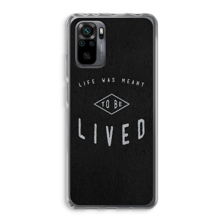 To be lived: Xiaomi Redmi Note 10 Pro Transparant Hoesje