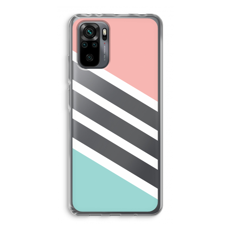 Strepen pastel: Xiaomi Redmi Note 10 Pro Transparant Hoesje