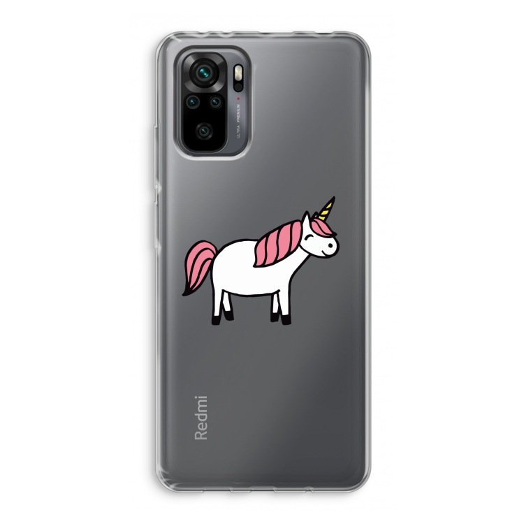 Eenhoorn: Xiaomi Redmi Note 10 Pro Transparant Hoesje