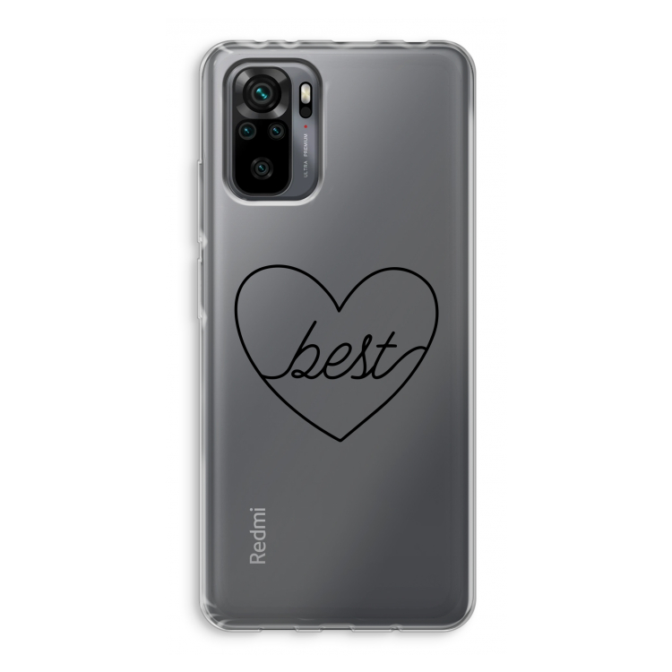Best heart black: Xiaomi Redmi Note 10 Pro Transparant Hoesje