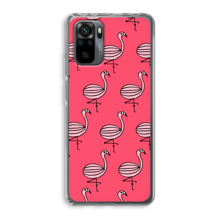 Flamingo: Xiaomi Redmi Note 10 Pro Transparant Hoesje