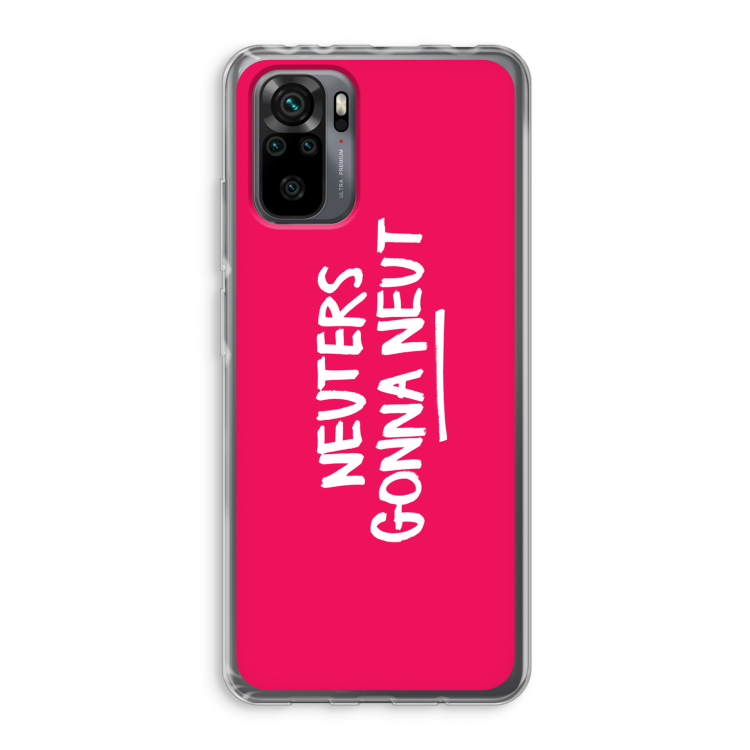 Neuters (roze): Xiaomi Redmi Note 10 Pro Transparant Hoesje