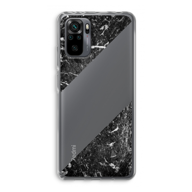 Zwart marmer: Xiaomi Redmi Note 10 Pro Transparant Hoesje