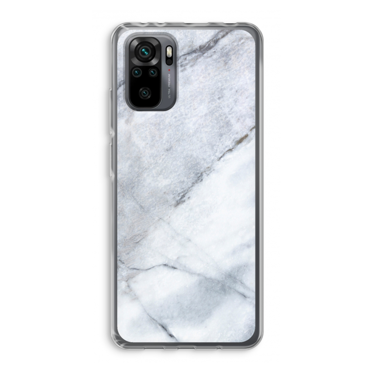 Witte marmer: Xiaomi Redmi Note 10 Pro Transparant Hoesje