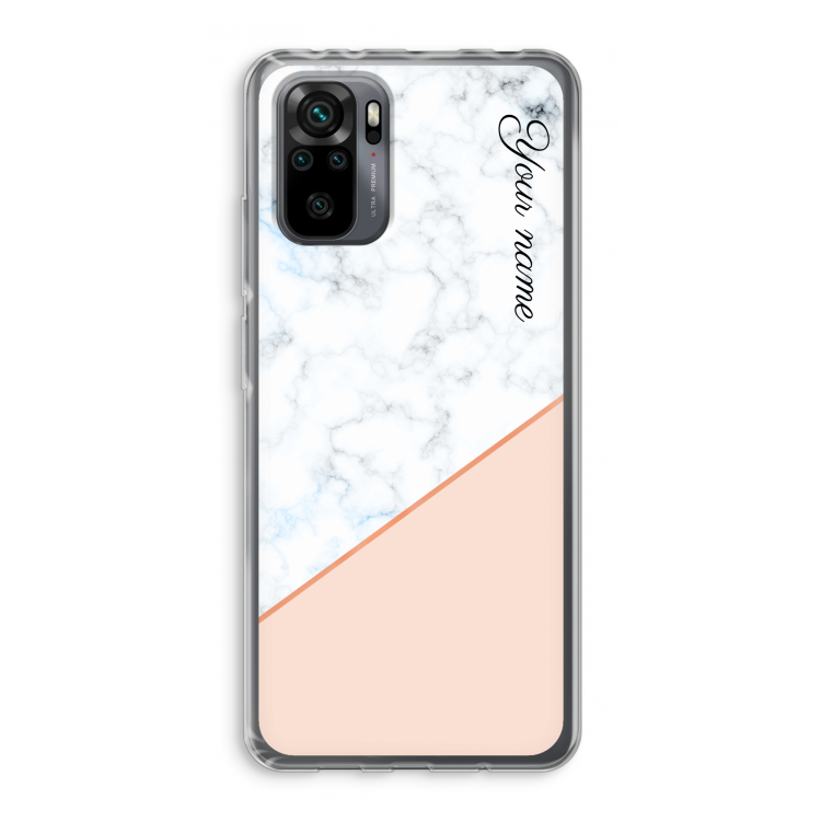 Marmer in stijl: Xiaomi Redmi Note 10 Pro Transparant Hoesje