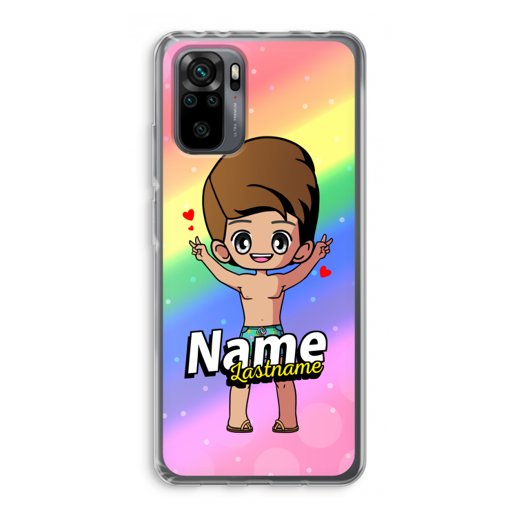 Chibi Maker man: Xiaomi Redmi Note 10 Pro Transparant Hoesje
