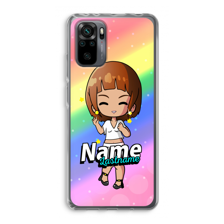 Chibi Maker vrouw: Xiaomi Redmi Note 10 Pro Transparant Hoesje