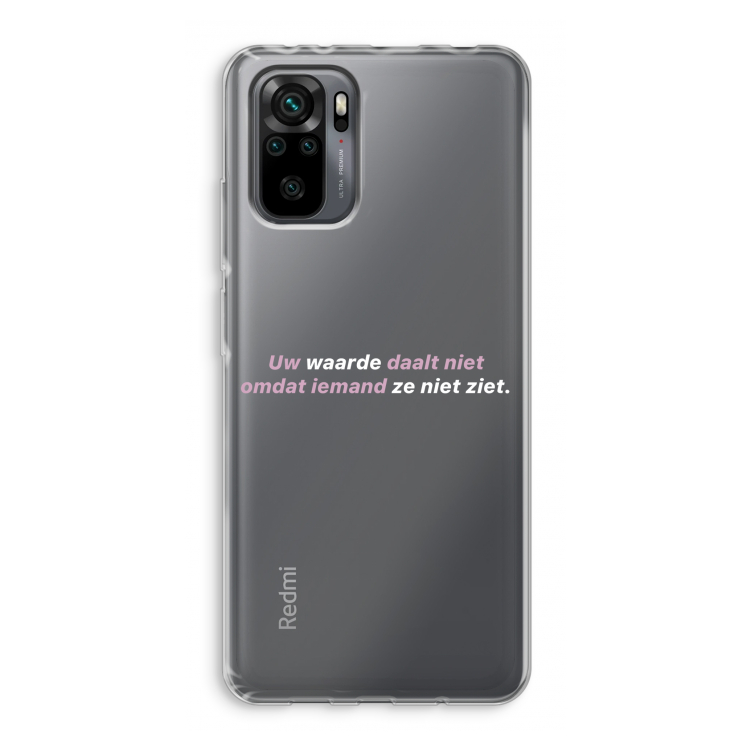 uw waarde daalt niet: Xiaomi Redmi Note 10 Pro Transparant Hoesje